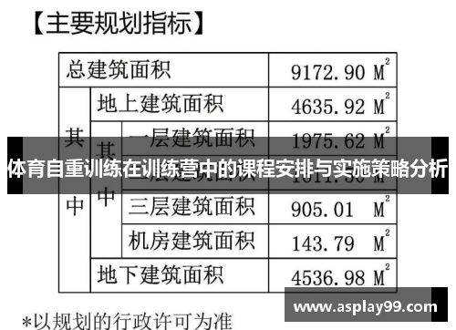 体育自重训练在训练营中的课程安排与实施策略分析